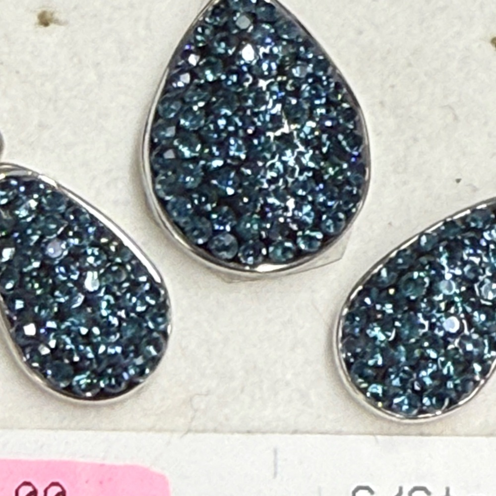 Elegant Stainless steel Jewelry Set with Blue Accents